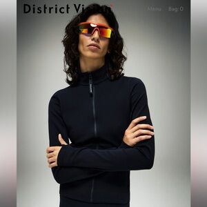 District Vision Black Studio Full Zip Fleece